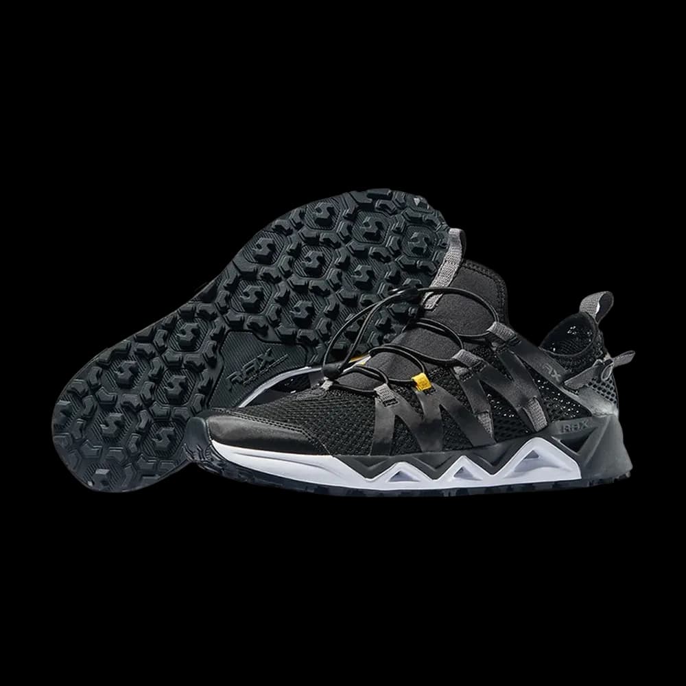 Pair in Carbon Black with the outsole facing forward