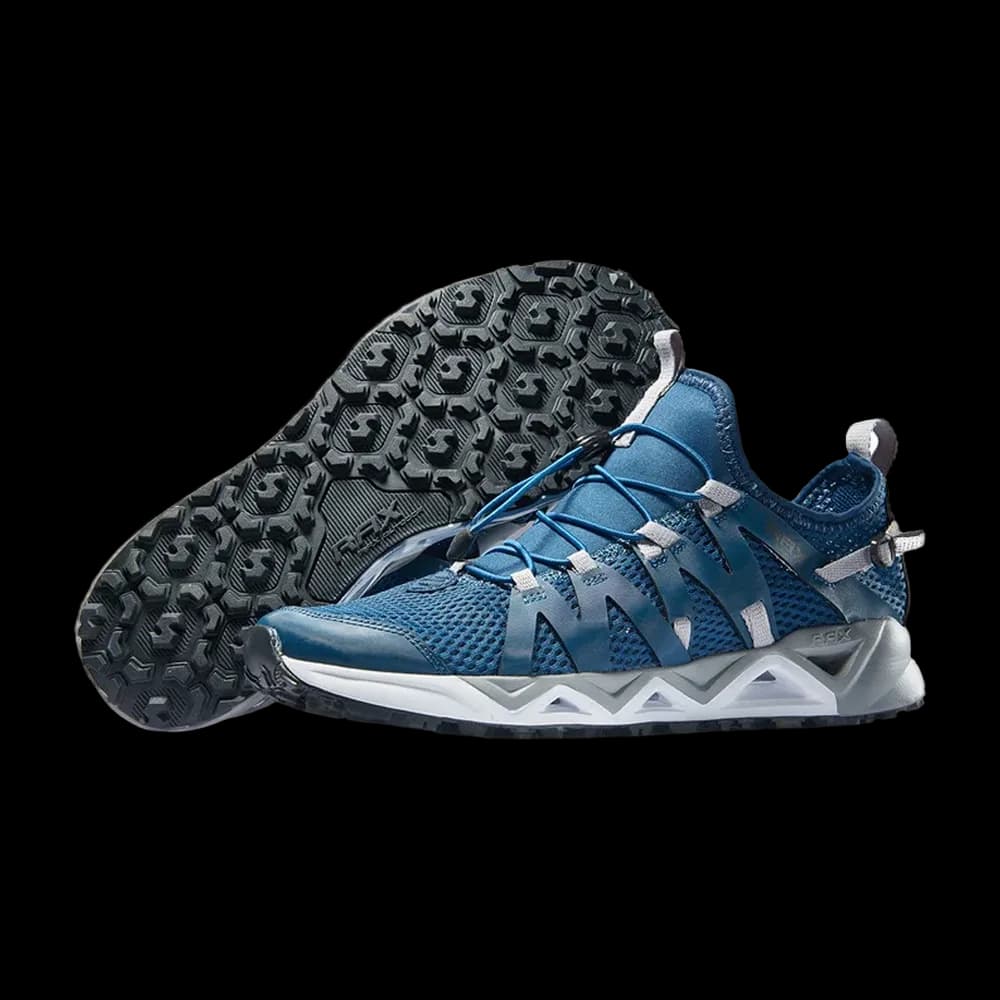 RAX Aqua Upstreams water shoe in Cowboy Blue, pair with the outsole facing forward