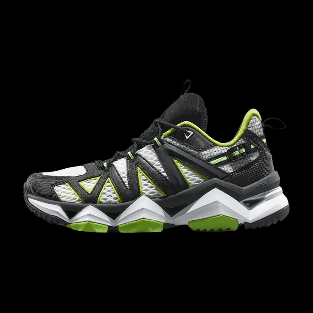 Rax Breathable Aqua breathable trekking shoe, side profile in White Green