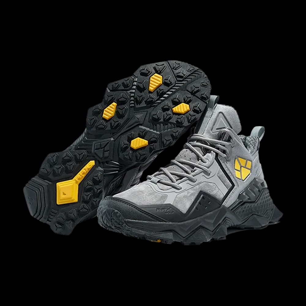Pair in Iron with the lugged outsole facing forward
