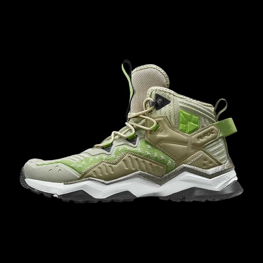 Side profile in Light Khaki with green mesh panels